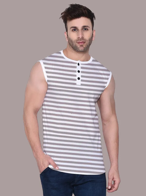 Grey_Cotton_Blend_Henley_Neck_Sleeveless_T_Shirt_For_Men