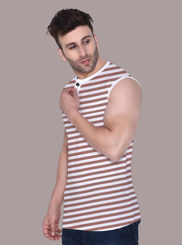 Brown_Cotton_Blend_Henley_Neck_Sleeveless_T_Shirt_For_Men