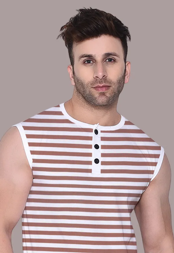 Brown_Cotton_Blend_Henley_Neck_Sleeveless_T_Shirt_For_Men