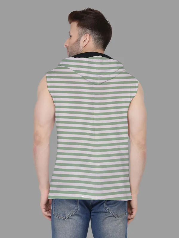 Green_Cotton_Blend_Hooded_Neck_Sleeveless_T_Shirt_For_Men
