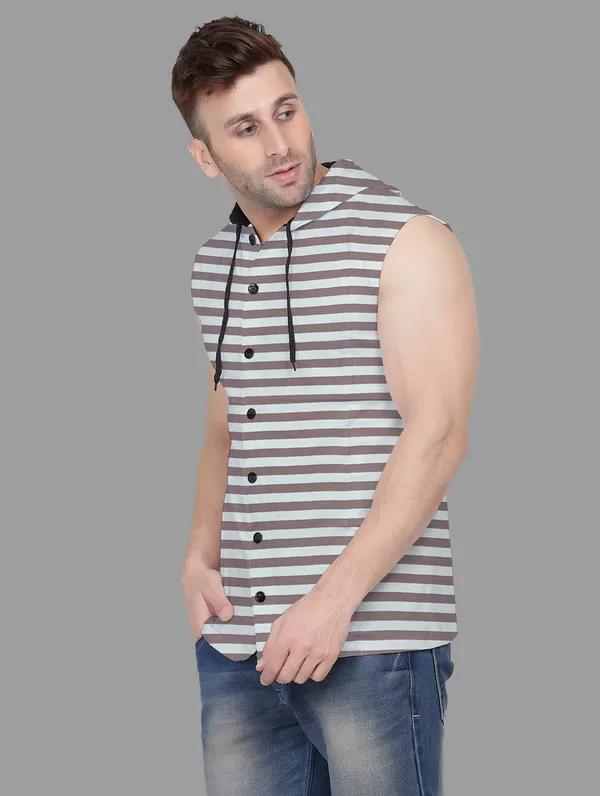 Beige_Cotton_Blend_Hooded_Neck_Sleeveless_T_Shirt_For_Men