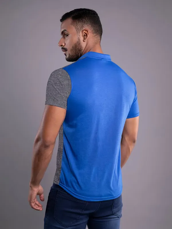 Blue_&_Grey_Cotton_Blend_Spread_Collar_Half_Sleeve_Shirt_For_Men