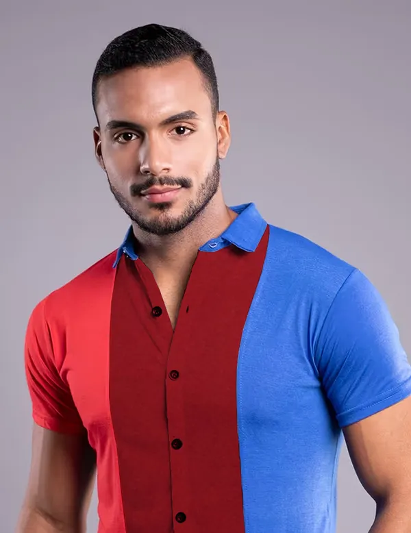 Multicolor_Cotton_Blend_Spread_Collar_Half_Sleeve_Shirt_For_Men