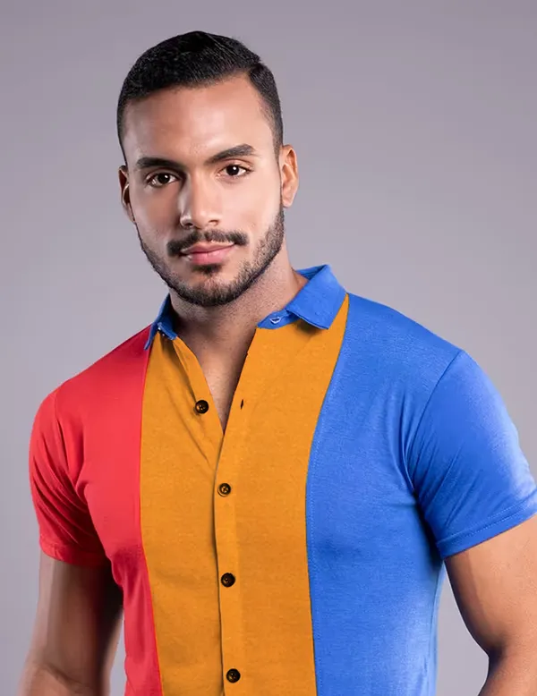 Multicolor_Cotton_Blend_Spread_Collar_Half_Sleeve_Shirt_For_Men