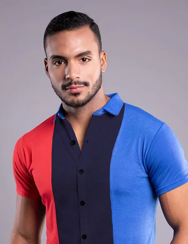 Multicolor_Cotton_Blend_Spread_Collar_Half_Sleeve_Shirt_For_Men