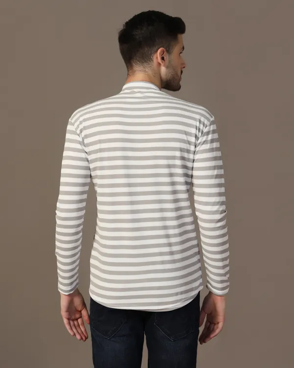 Grey_Cotton_Blend_Mandarin_Collar_Full_Sleeve_Shirt_For_Men