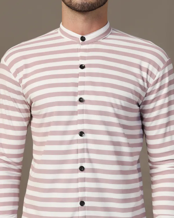 Beige_Cotton_Blend_Mandarin_Collar_Full_Sleeve_Shirt_For_Men