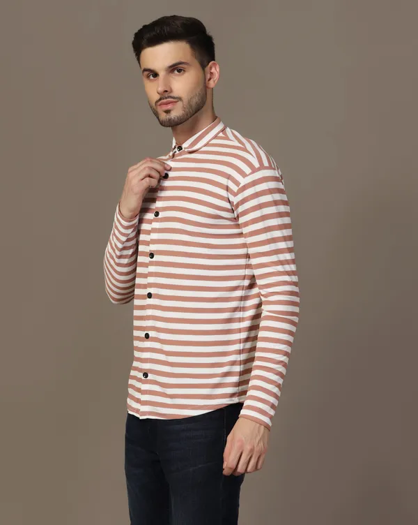 Brown_Cotton_Blend_Spread_Collar_Full_Sleeve_Shirt_For_Men