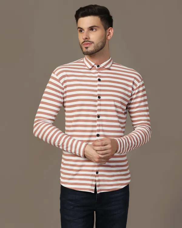 Brown_Cotton_Blend_Spread_Collar_Full_Sleeve_Shirt_For_Men