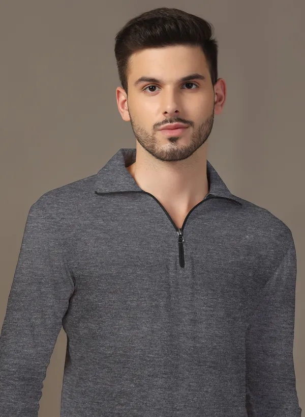 Grey_Cotton_Blend_Polo_Neck_Full_Sleeve_T_Shirt_For_Men