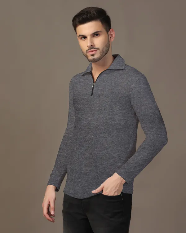 Grey_Cotton_Blend_Polo_Neck_Full_Sleeve_T_Shirt_For_Men