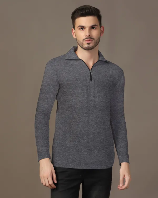 Grey_Cotton_Blend_Polo_Neck_Full_Sleeve_T_Shirt_For_Men