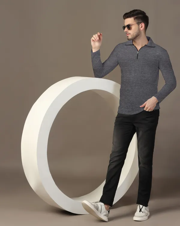 Grey_Cotton_Blend_Polo_Neck_Full_Sleeve_T_Shirt_For_Men