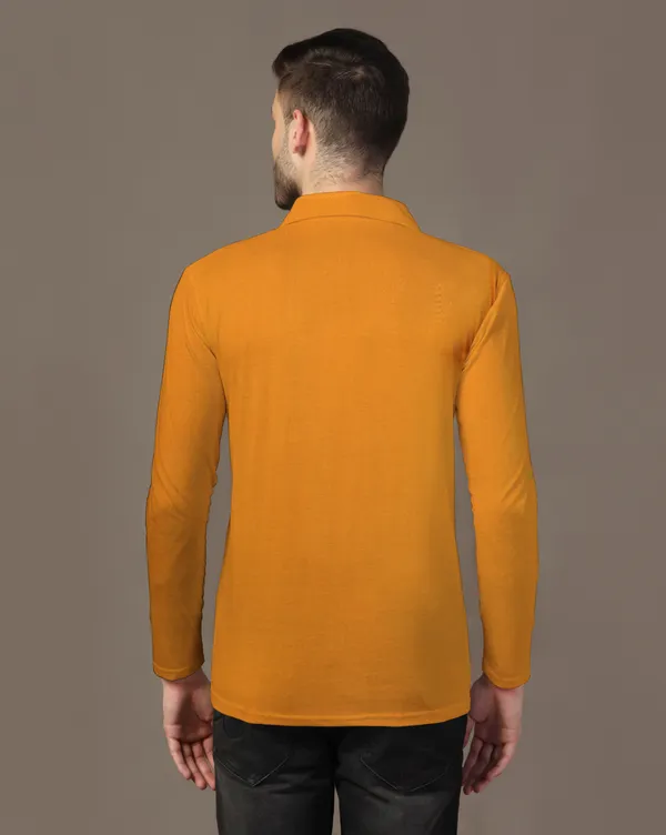 Mustard_Cotton_Blend_Polo_Neck_Full_Sleeve_T_Shirt_For_Men