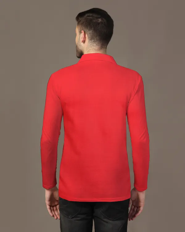 Red_Cotton_Blend_Polo_Neck_Full_Sleeve_T_Shirt_For_Men