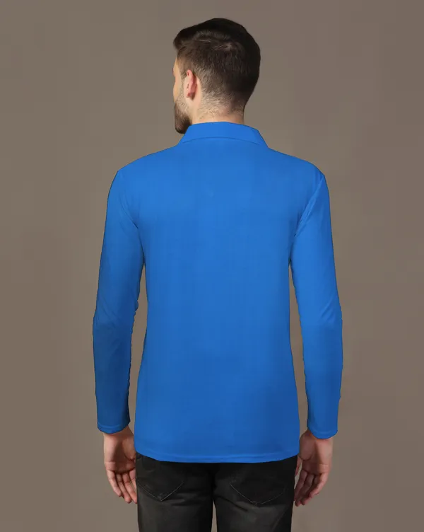 Blue_Cotton_Blend_Polo_Neck_Full_Sleeve_T_Shirt_For_Men