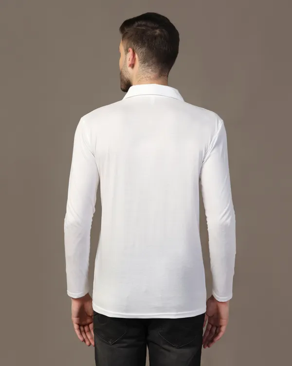 White_Cotton_Blend_Polo_Neck_Full_Sleeve_T_Shirt_For_Men