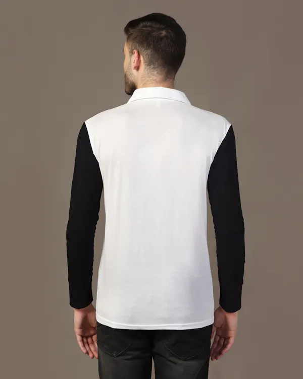 Black_Cotton_Blend_Polo_Neck_Full_Sleeve_T_Shirt_For_Men