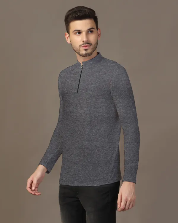 Grey_Cotton_Blend_Mandarin_Collar_Full_Sleeve_T_Shirt_For_Men