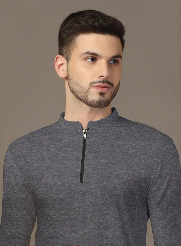 Grey_Cotton_Blend_Mandarin_Collar_Full_Sleeve_T_Shirt_For_Men