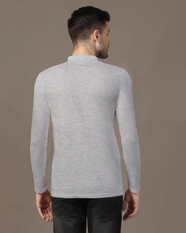 Silver_Cotton_Blend_Mandarin_Collar_Full_Sleeve_T_Shirt_For_Men
