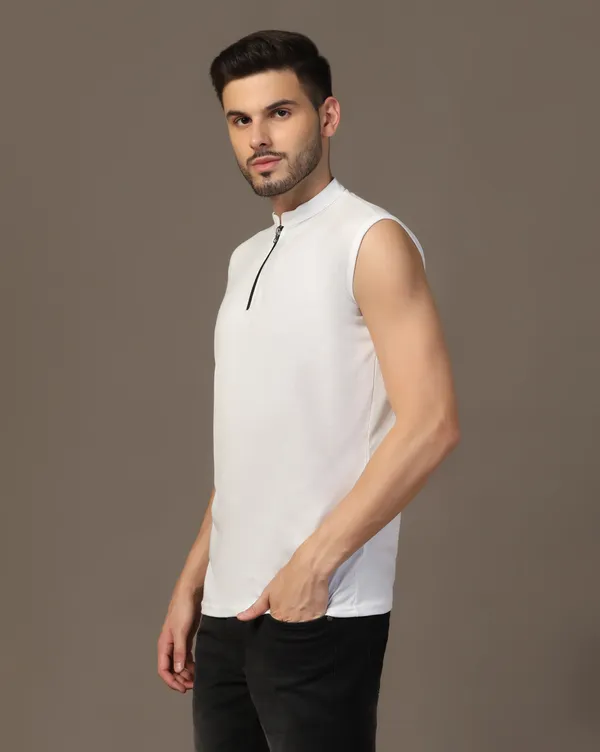 White_Cotton_Blend_Mandarin_Collar_Sleeveless_T_Shirt_For_Men