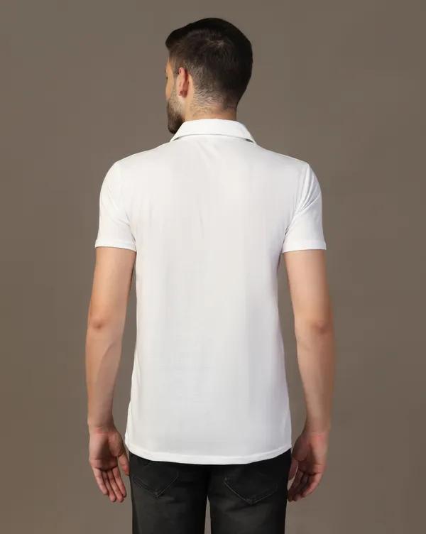 White_Cotton_Blend_Polo_Neck_Half_Sleeve_T_Shirt_For_Men