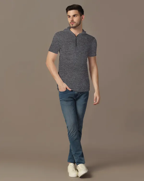 Grey_Cotton_Blend_Hooded_Neck_Half_Sleeve_T_Shirt_For_Men