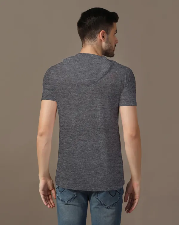 Grey_Cotton_Blend_Hooded_Neck_Half_Sleeve_T_Shirt_For_Men