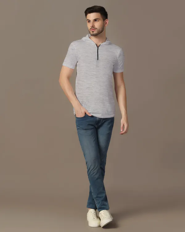 Silver_Cotton_Blend_Hooded_Neck_Half_Sleeve_T_Shirt_For_Men