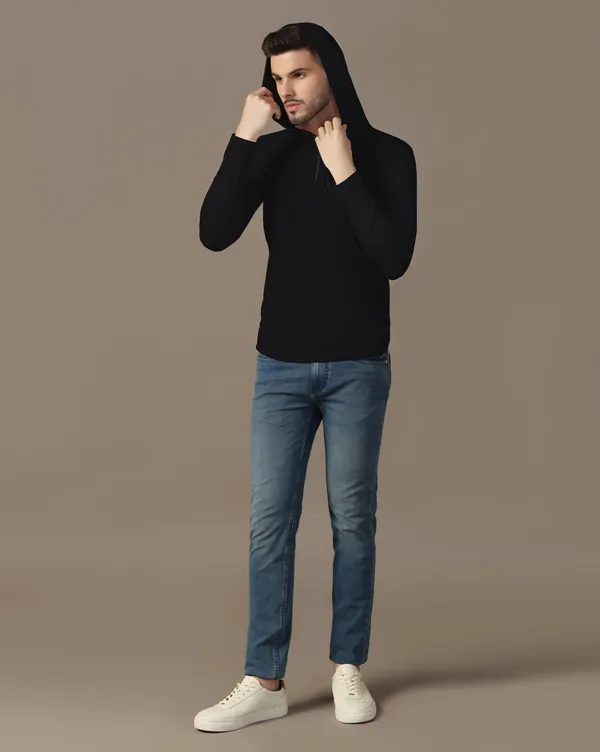 Black_Cotton_Blend_Hooded_Neck_Full_Sleeve_T_Shirt_For_Men