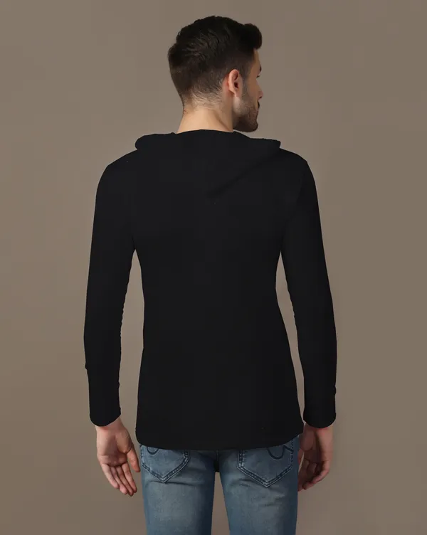 Black_Cotton_Blend_Hooded_Neck_Full_Sleeve_T_Shirt_For_Men