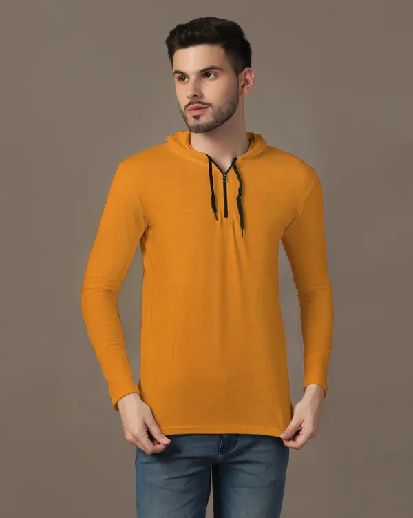Mustard_Cotton_Blend_Hooded_Neck_Full_Sleeve_T_Shirt_For_Men