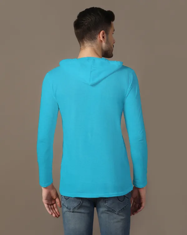 Turquoise_Cotton_Blend_Hooded_Neck_Full_Sleeve_T_Shirt_For_Men
