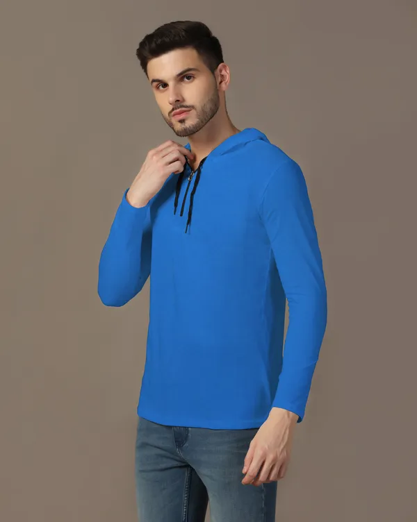 Blue_Cotton_Blend_Hooded_Neck_Full_Sleeve_T_Shirt_For_Men