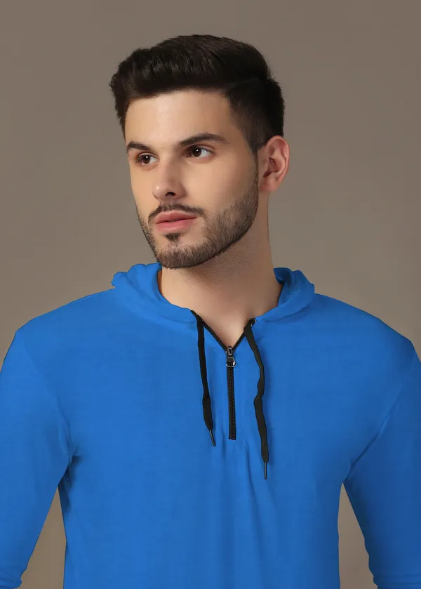 Blue_Cotton_Blend_Hooded_Neck_Full_Sleeve_T_Shirt_For_Men