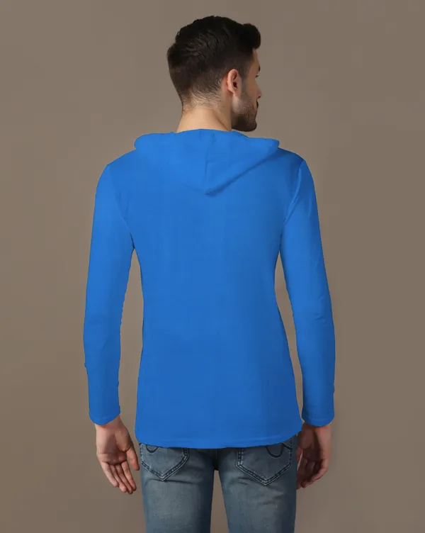Blue_Cotton_Blend_Hooded_Neck_Full_Sleeve_T_Shirt_For_Men