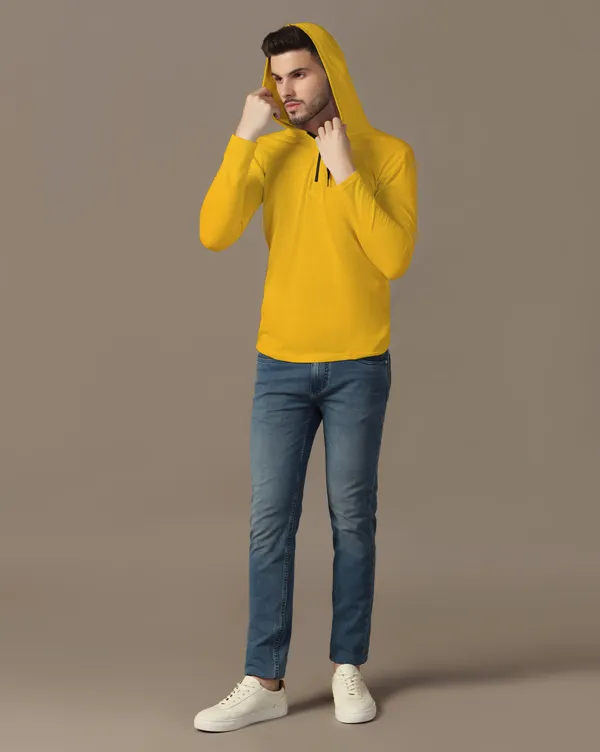 Yellow_Cotton_Blend_Hooded_Neck_Full_Sleeve_T_Shirt_For_Men