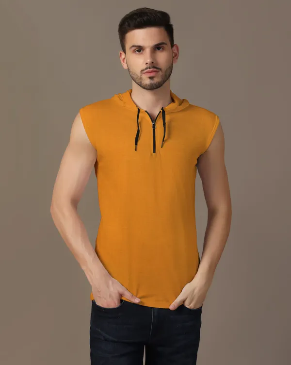 Mustard_Cotton_Blend_Hooded_Neck_Sleeveless_T_Shirt_For_Men
