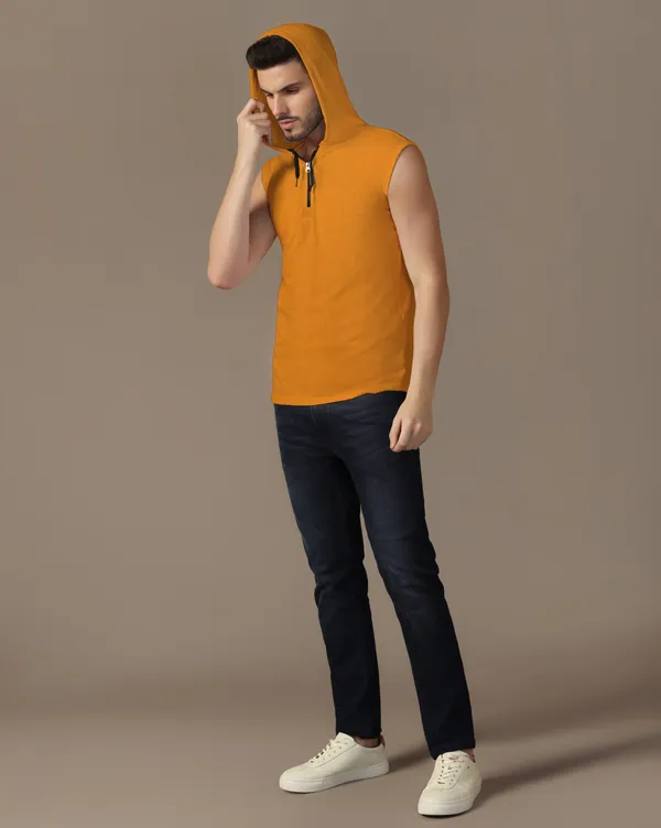 Mustard_Cotton_Blend_Hooded_Neck_Sleeveless_T_Shirt_For_Men