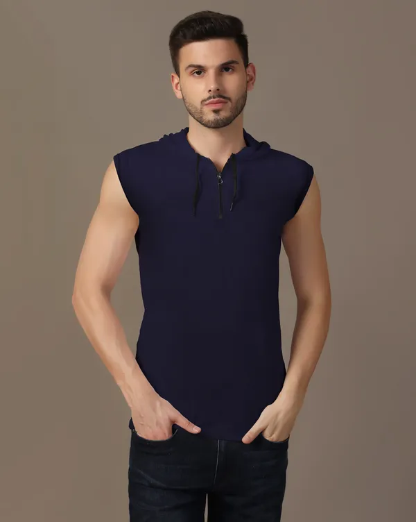 Dark_Blue_Cotton_Blend_Hooded_Neck_Sleeveless_T_Shirt_For_Men