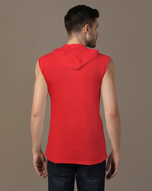 Red_Cotton_Blend_Hooded_Neck_Sleeveless_T_Shirt_For_Men
