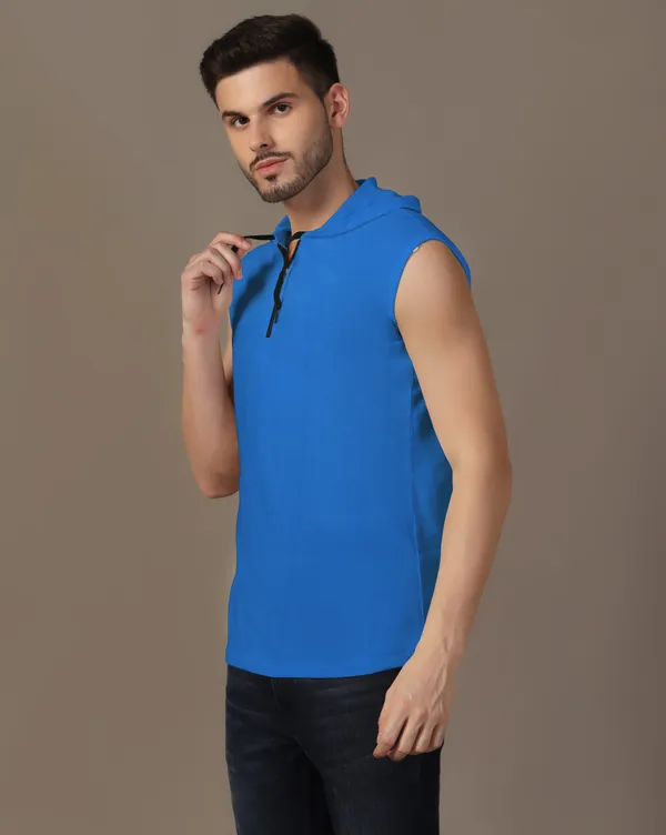 Blue_Cotton_Blend_Hooded_Neck_Sleeveless_T_Shirt_For_Men