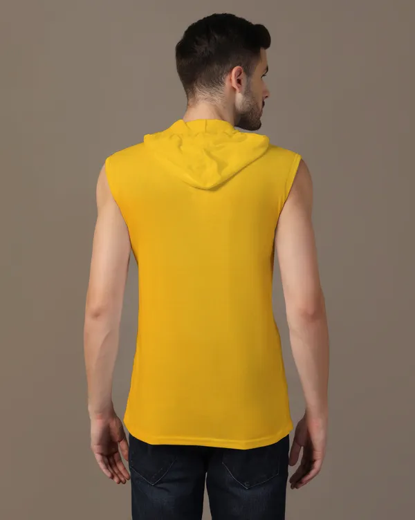 Yellow_Cotton_Blend_Hooded_Neck_Sleeveless_T_Shirt_For_Men