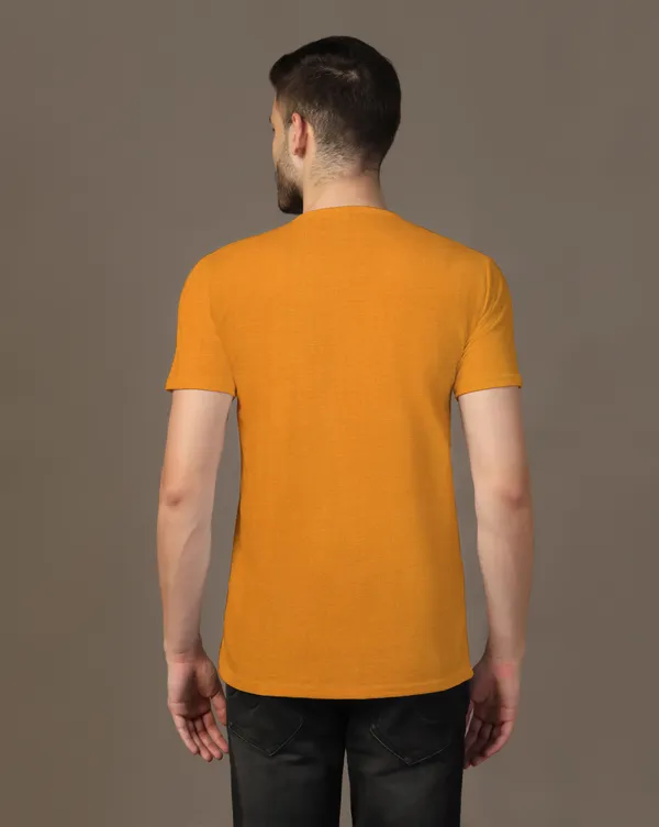 Mustard_Cotton_Blend_Henley_Neck_Half_Sleeve_T_Shirt_For_Men