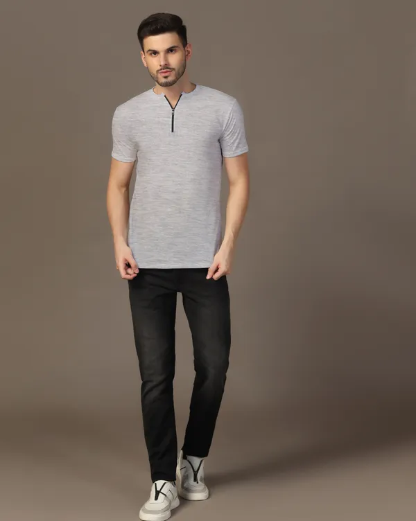 Silver_Cotton_Blend_Henley_Neck_Half_Sleeve_T_Shirt_For_Men