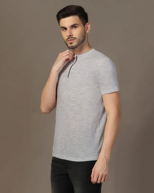 Silver_Cotton_Blend_Henley_Neck_Half_Sleeve_T_Shirt_For_Men