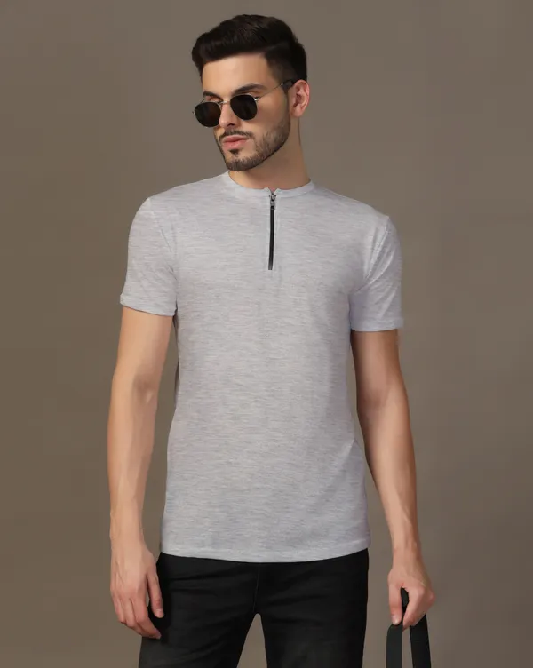 Silver_Cotton_Blend_Henley_Neck_Half_Sleeve_T_Shirt_For_Men