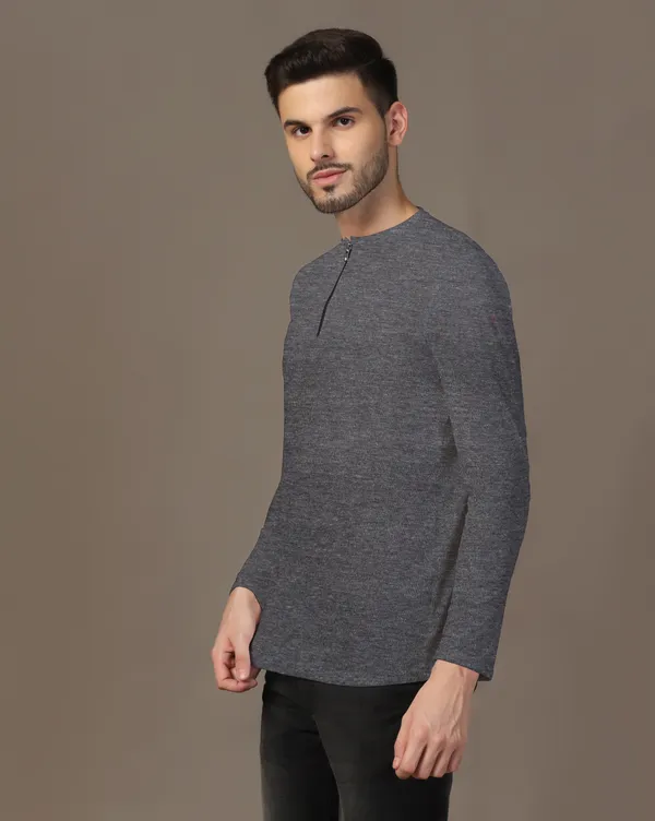 Grey_Full_Sleeve_Cotton_Blend_Henley_Neck_T-Shirt_For_Men
