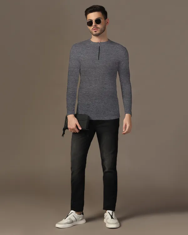 Grey_Full_Sleeve_Cotton_Blend_Henley_Neck_T-Shirt_For_Men